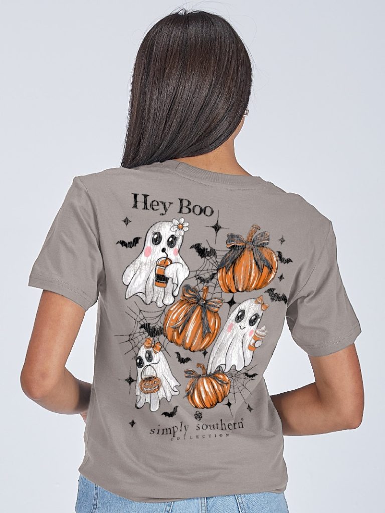 Simply Southern Hey Boo Fall Washed Shadow T-Shirt - SimplyCuteTees