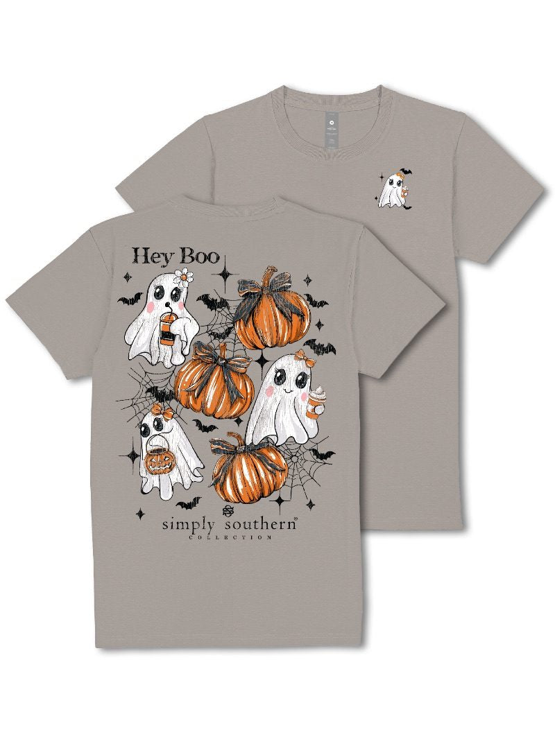Simply Southern Hey Boo Fall Washed Shadow T-Shirt - SimplyCuteTees