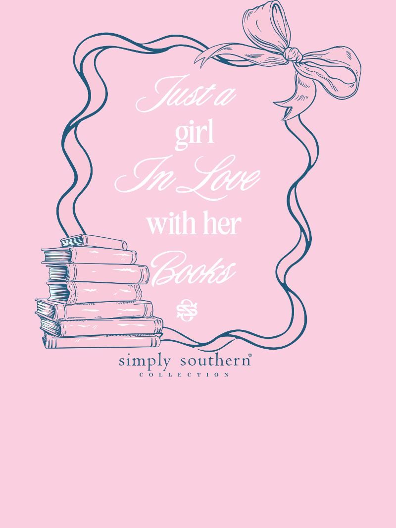 Simply Southern Book Love Washed Pink T-Shirt - SimplyCuteTees