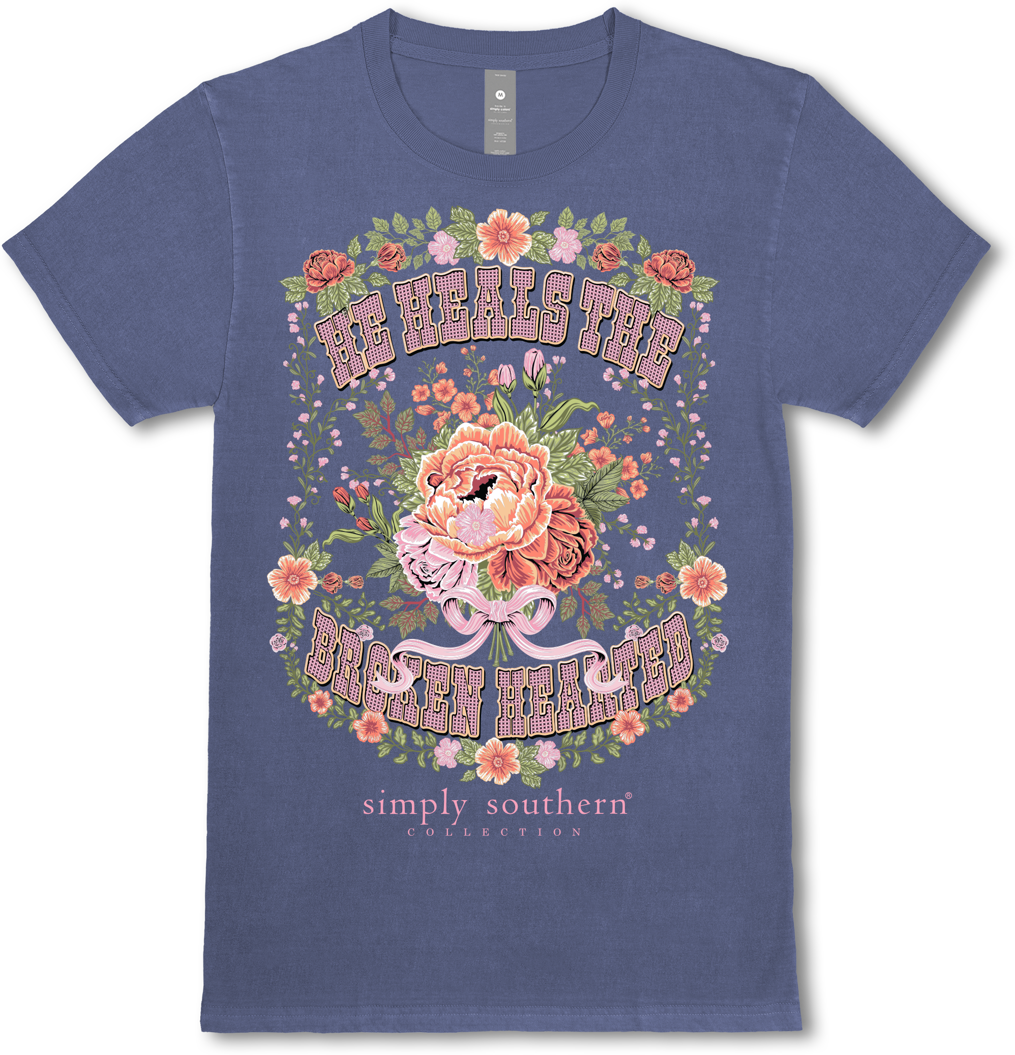 Simply Southern Heals The Broken Washed Navy T-Shirt