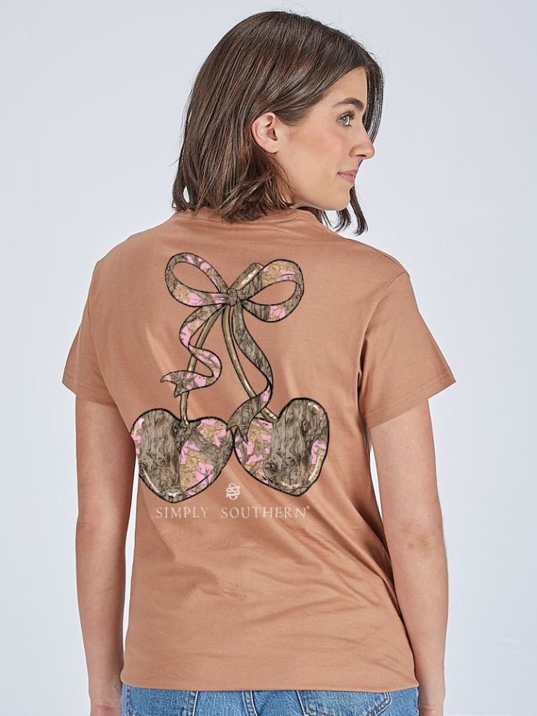 Simply Southern Camo Cherry Bow T-Shirt - SimplyCuteTees