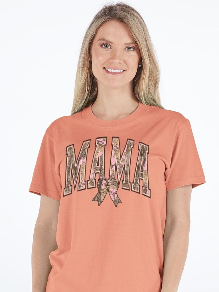 Simply Southern Camo Bow Mama T-Shirt - SimplyCuteTees