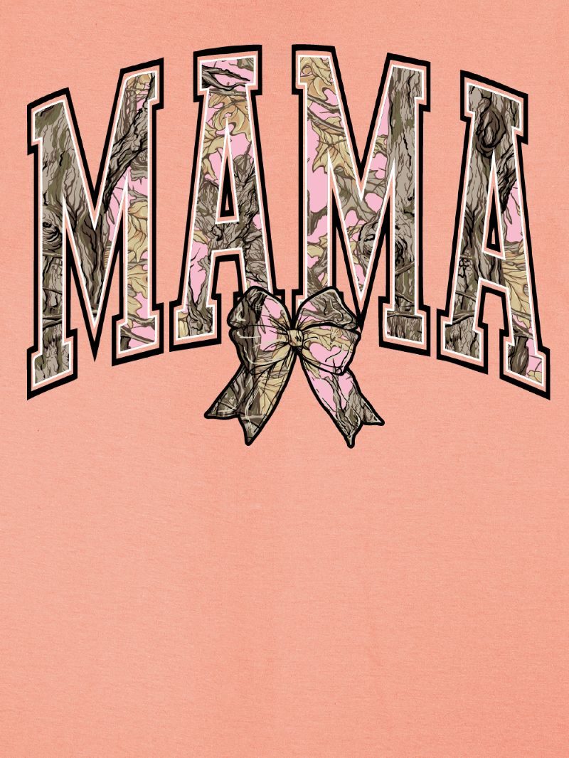 Simply Southern Camo Bow Mama T-Shirt - SimplyCuteTees
