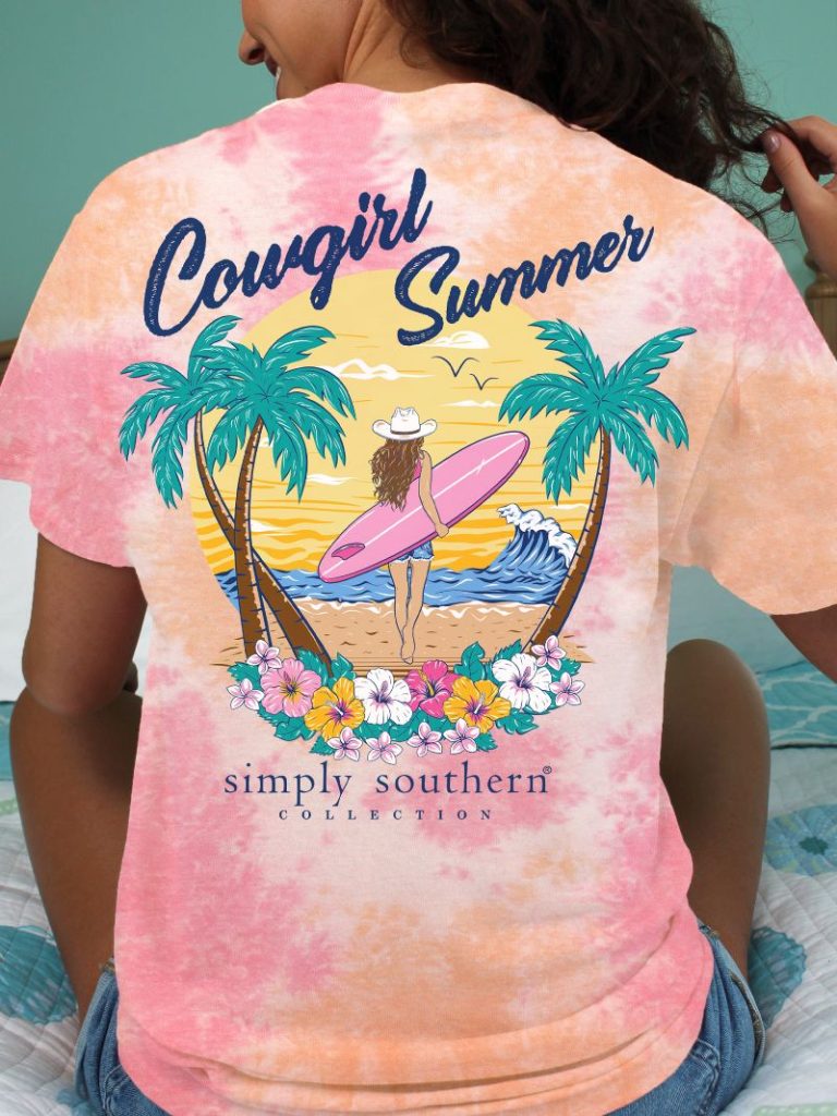 Simply Southern Cowgirl Summer Tie Dye T-Shirt