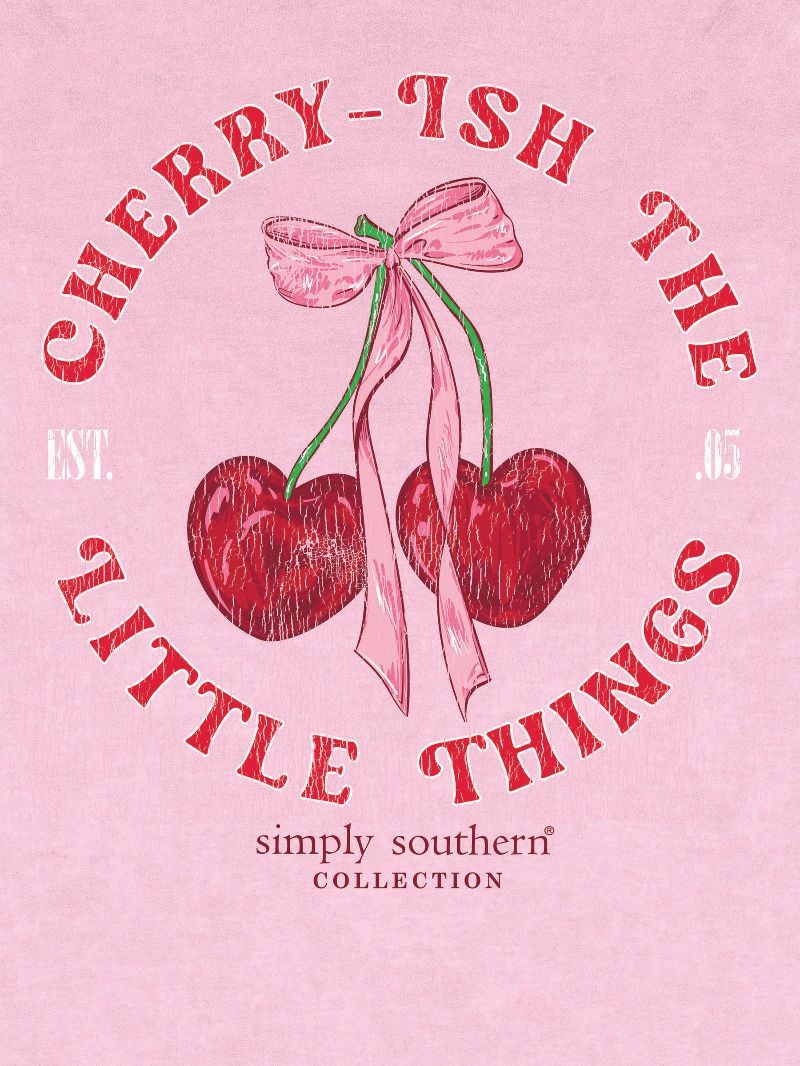 Simply Southern Cherry-ish Washed Pink T-Shirt - SimplyCuteTees