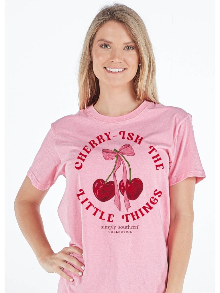 Simply Southern Cherry-ish Washed Pink T-Shirt - SimplyCuteTees