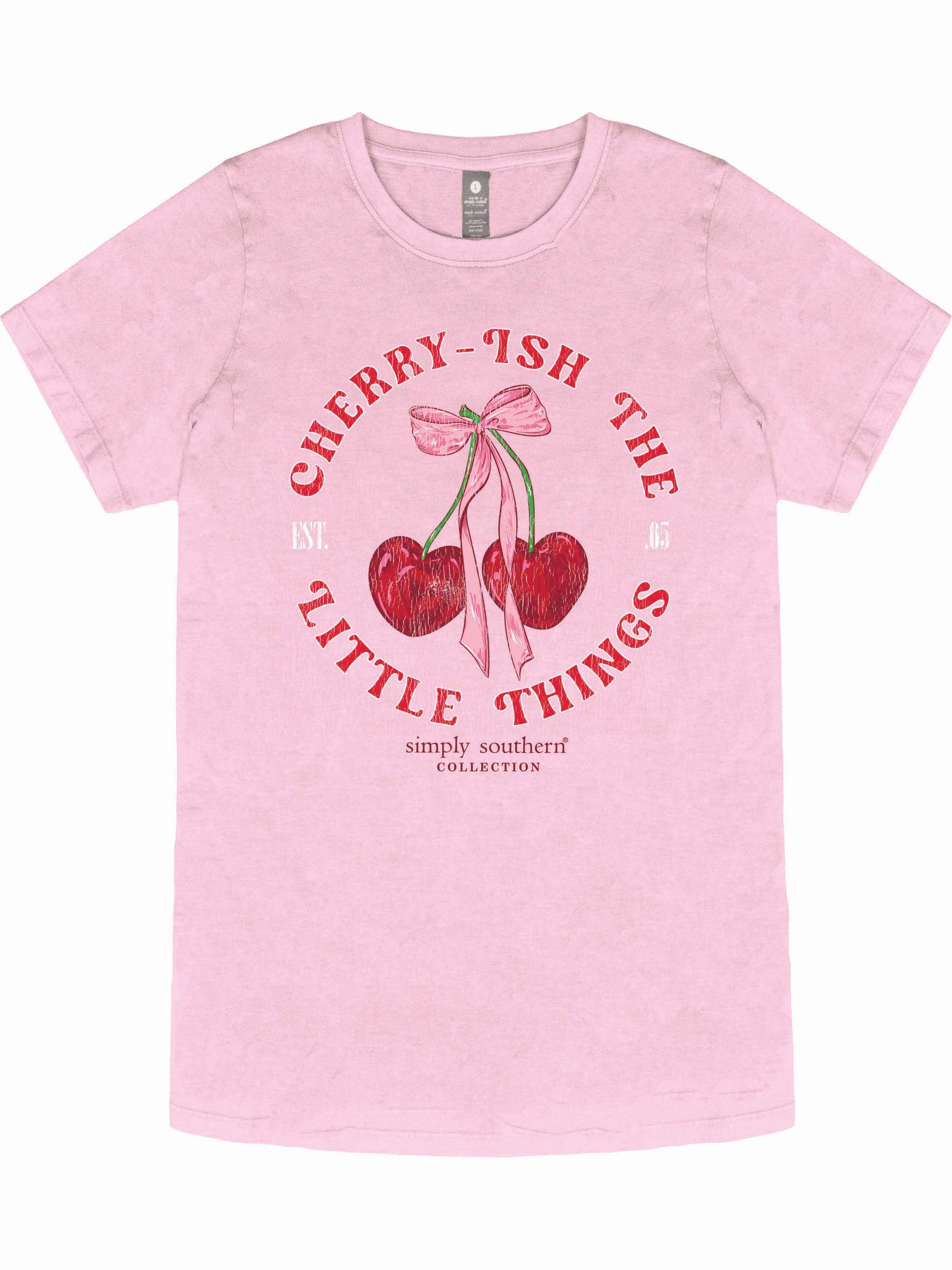 Simply Southern Cherry-ish Washed Pink T-Shirt - SimplyCuteTees