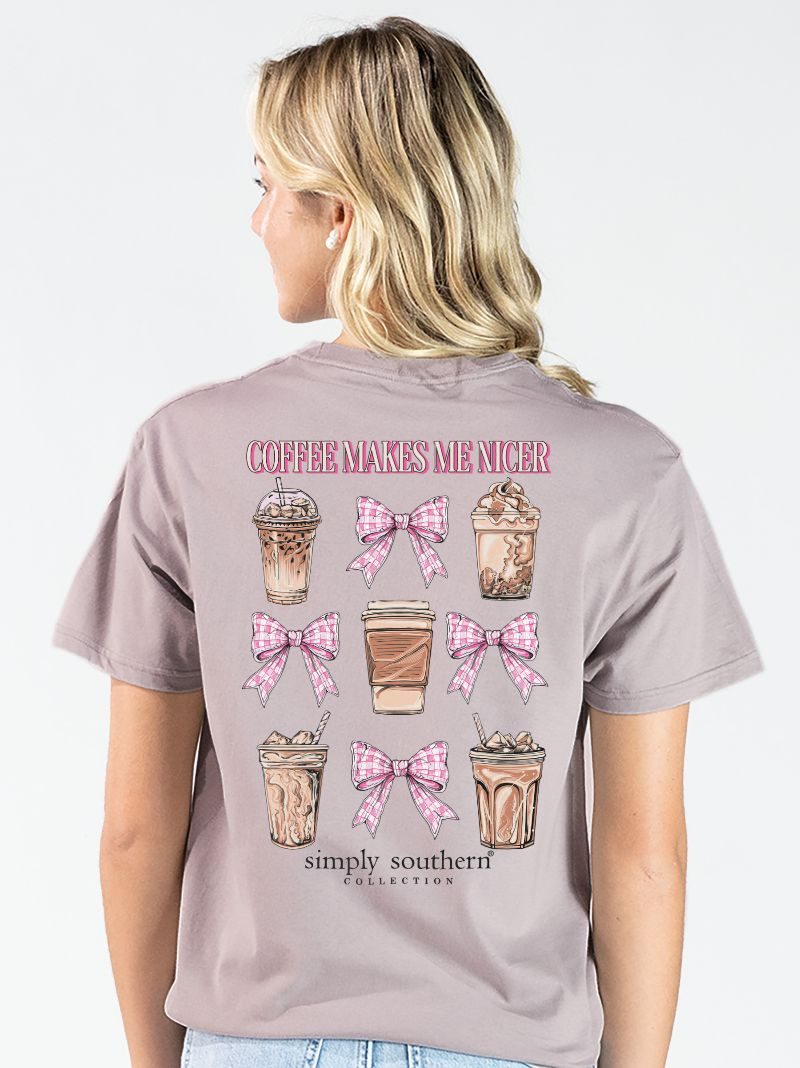 Simply Southern Coffee Nicer Driftwood T-Shirt - SimplyCuteTees