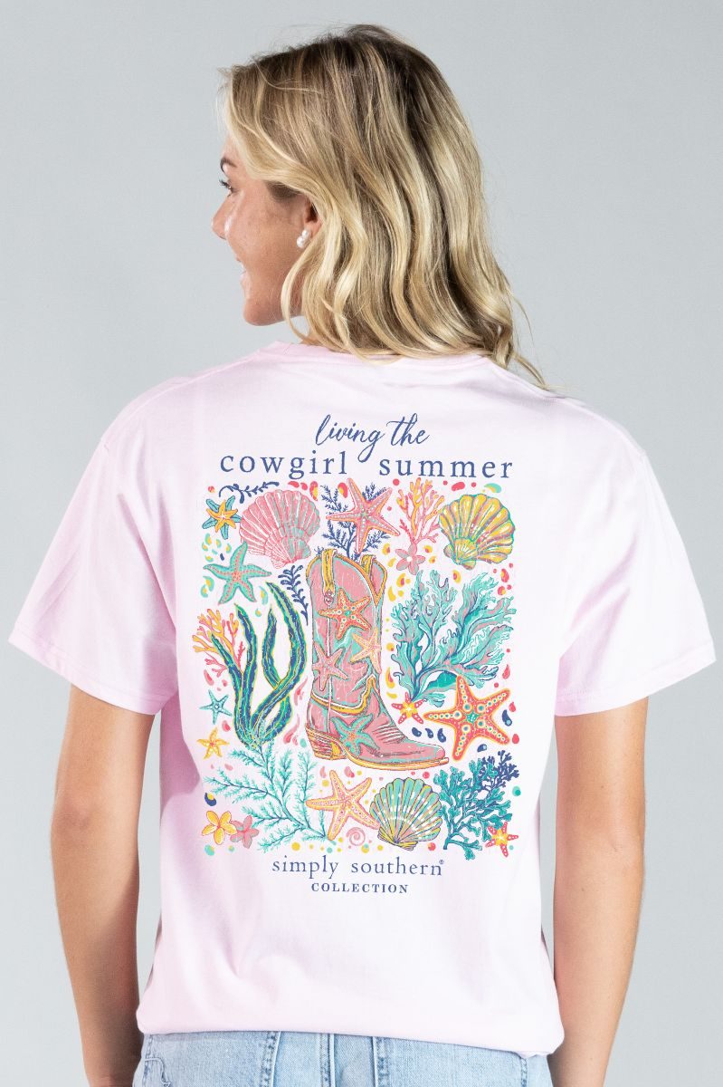 Simply Southern Cowgirl Summer Peony T-Shirt
