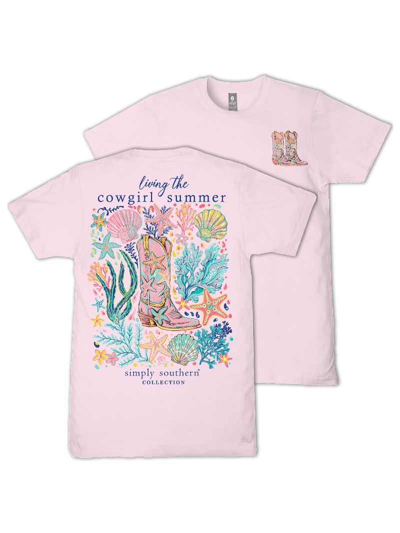Simply Southern Cowgirl Summer Peony T-Shirt