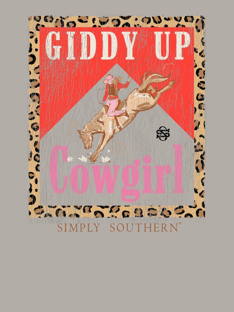 Simply Southern Cowgirl Washed Shadow T-Shirt