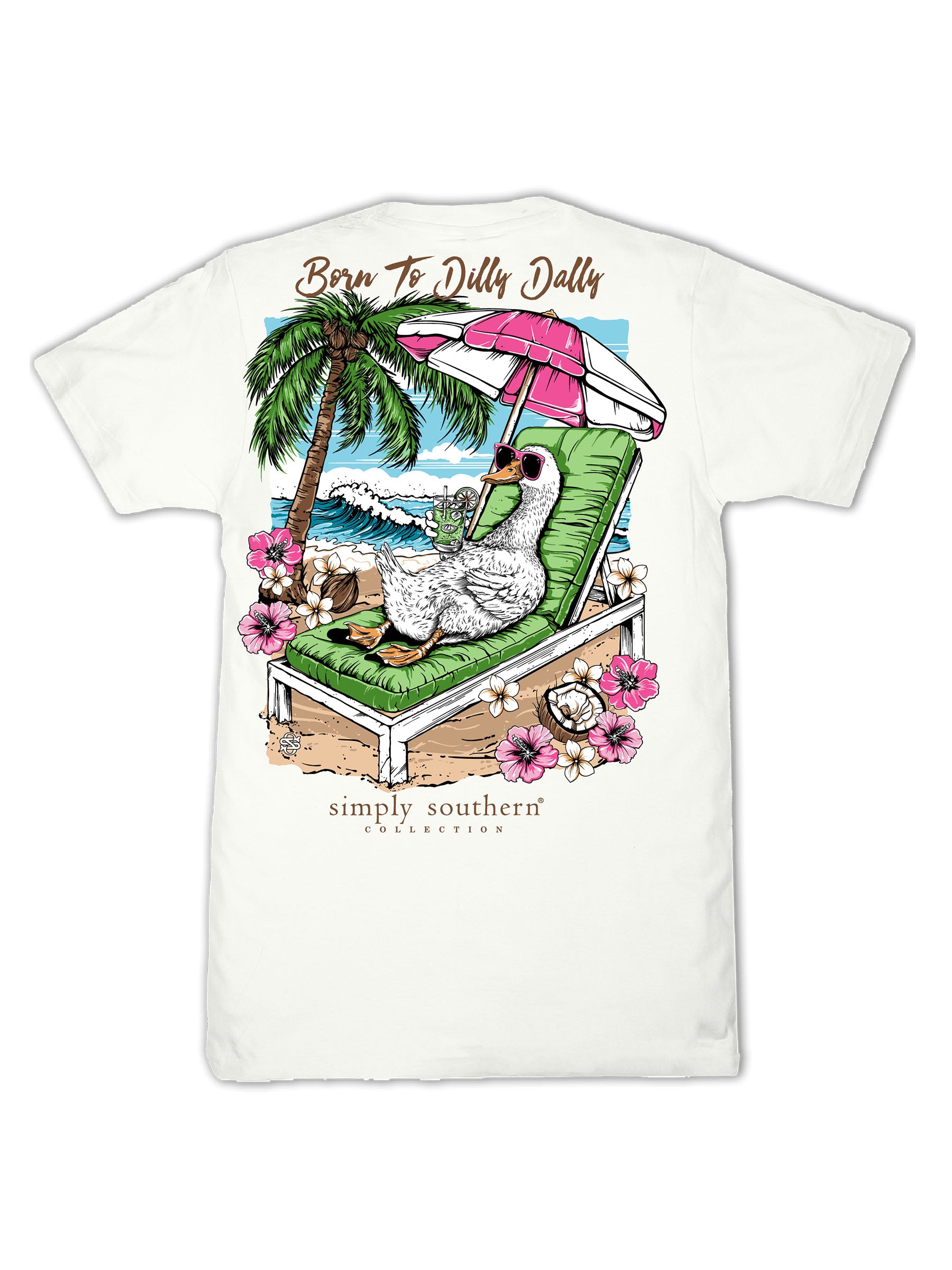 Simply Southern Born To Dilly Dally Oyster T-Shirt - SimplyCuteTees