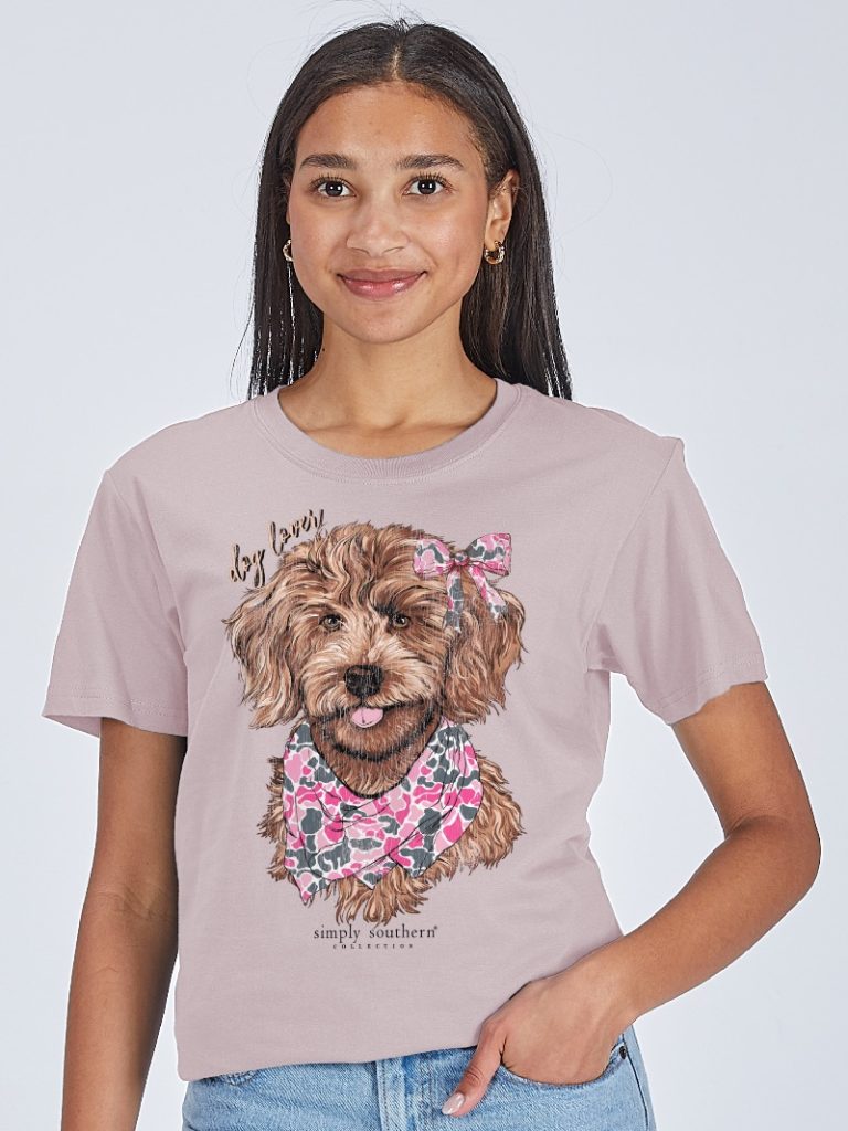Simply Southern Dog Camo Bow T-Shirt - SimplyCuteTees