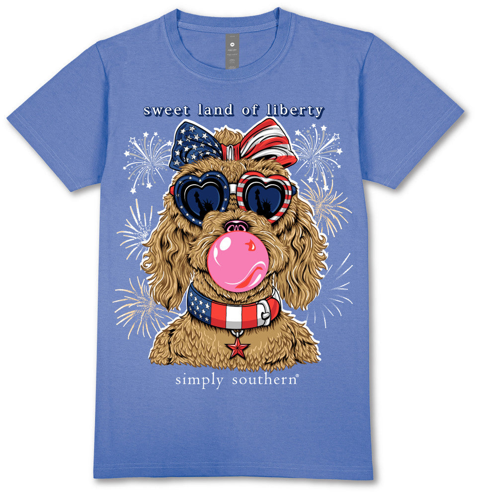 Simply Southern Liberty Dog USA T-Shirt - SimplyCuteTees