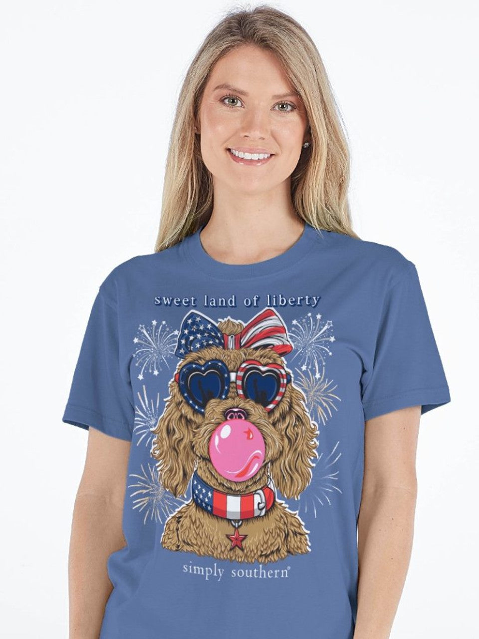 Simply Southern Liberty Dog USA T-Shirt - SimplyCuteTees