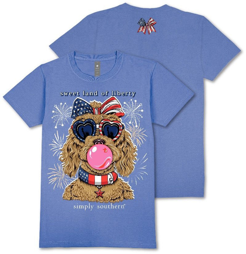 Simply Southern Liberty Dog USA T-Shirt - SimplyCuteTees