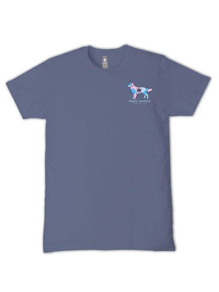 Simply Southern Dog Love Paw Denim Blue T-Shirt