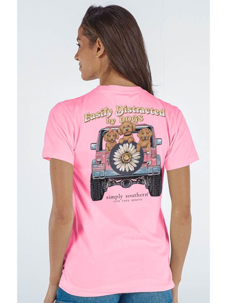 Simply Southern Distracted By Dogs T-Shirt - SimplyCuteTees