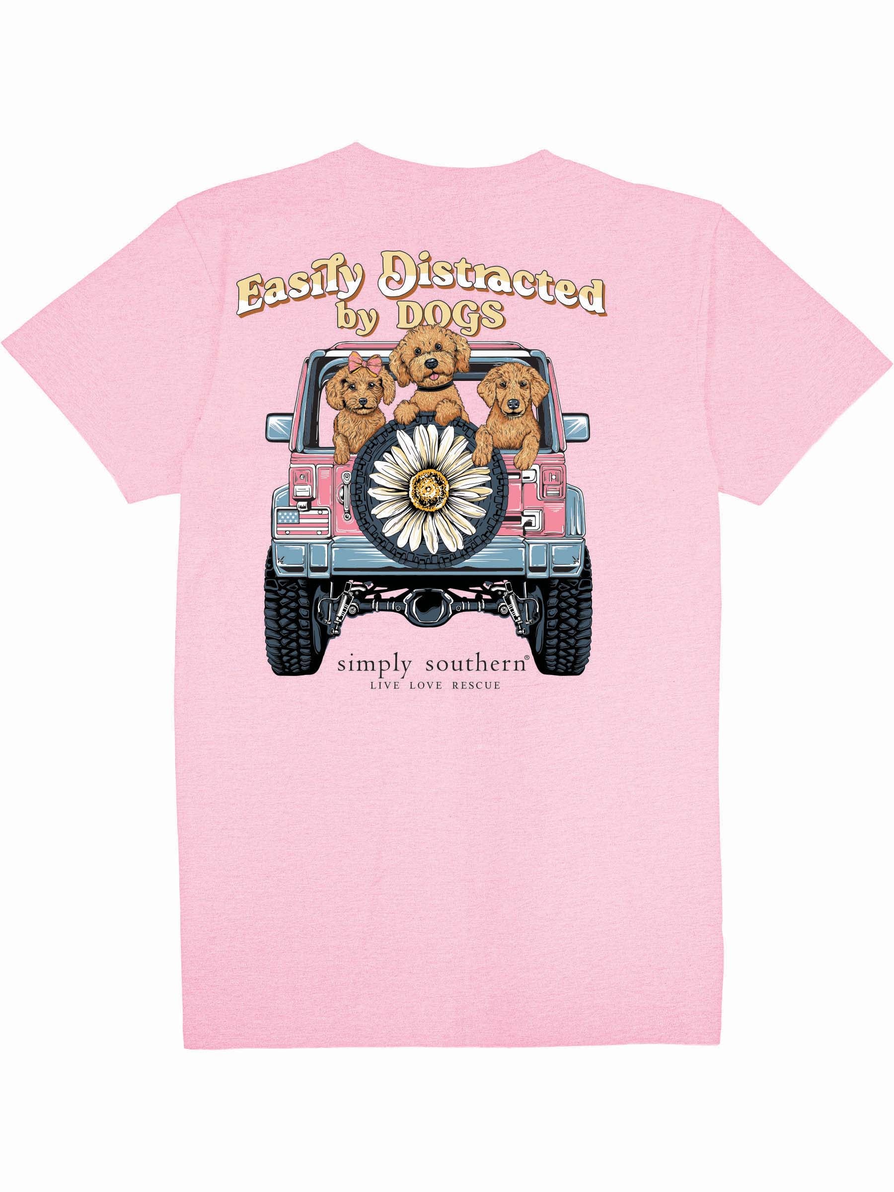 Simply Southern Distracted By Dogs T-Shirt - SimplyCuteTees