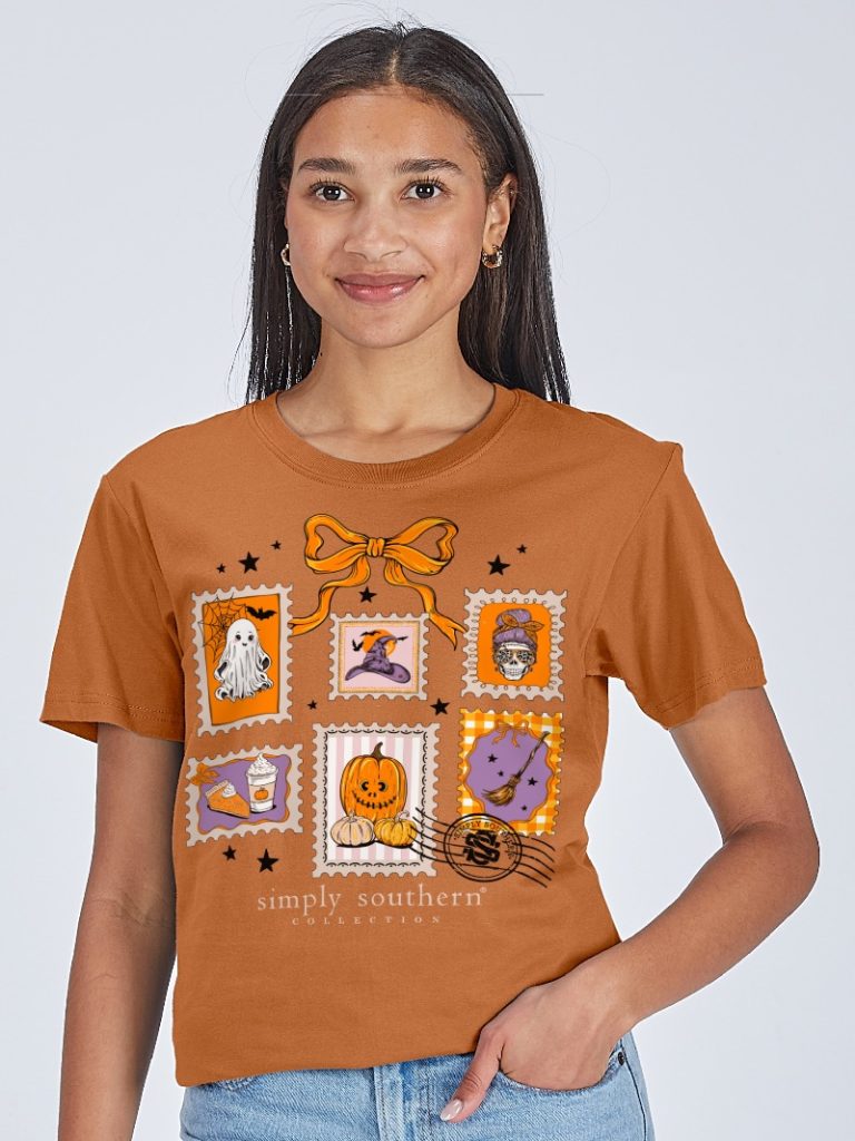 Simply Southern Spooky Stamps Fall T-Shirt - SimplyCuteTees
