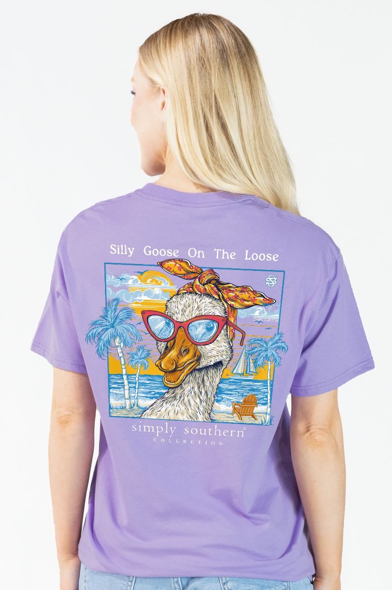 Simply Southern Silly Goose Grape T-Shirt - SimplyCuteTees