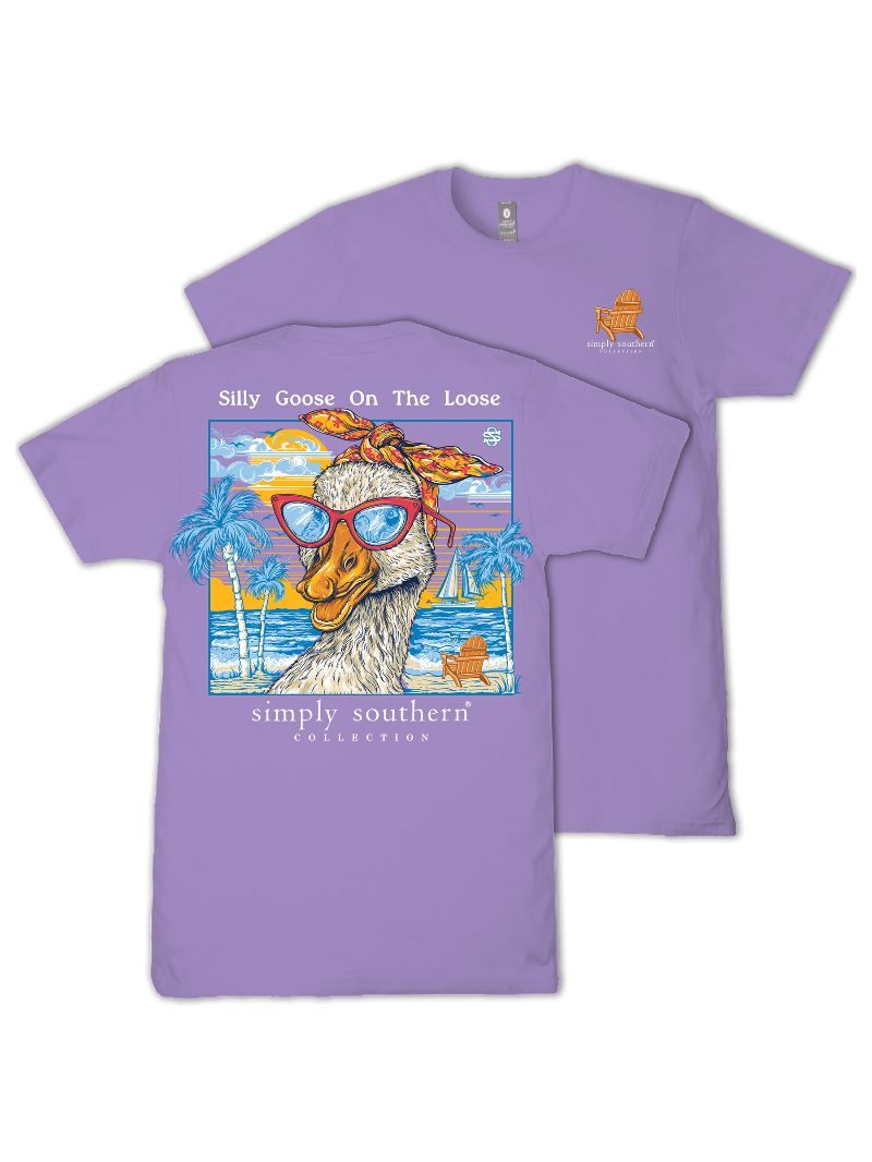 Simply Southern Silly Goose Grape T-Shirt - SimplyCuteTees