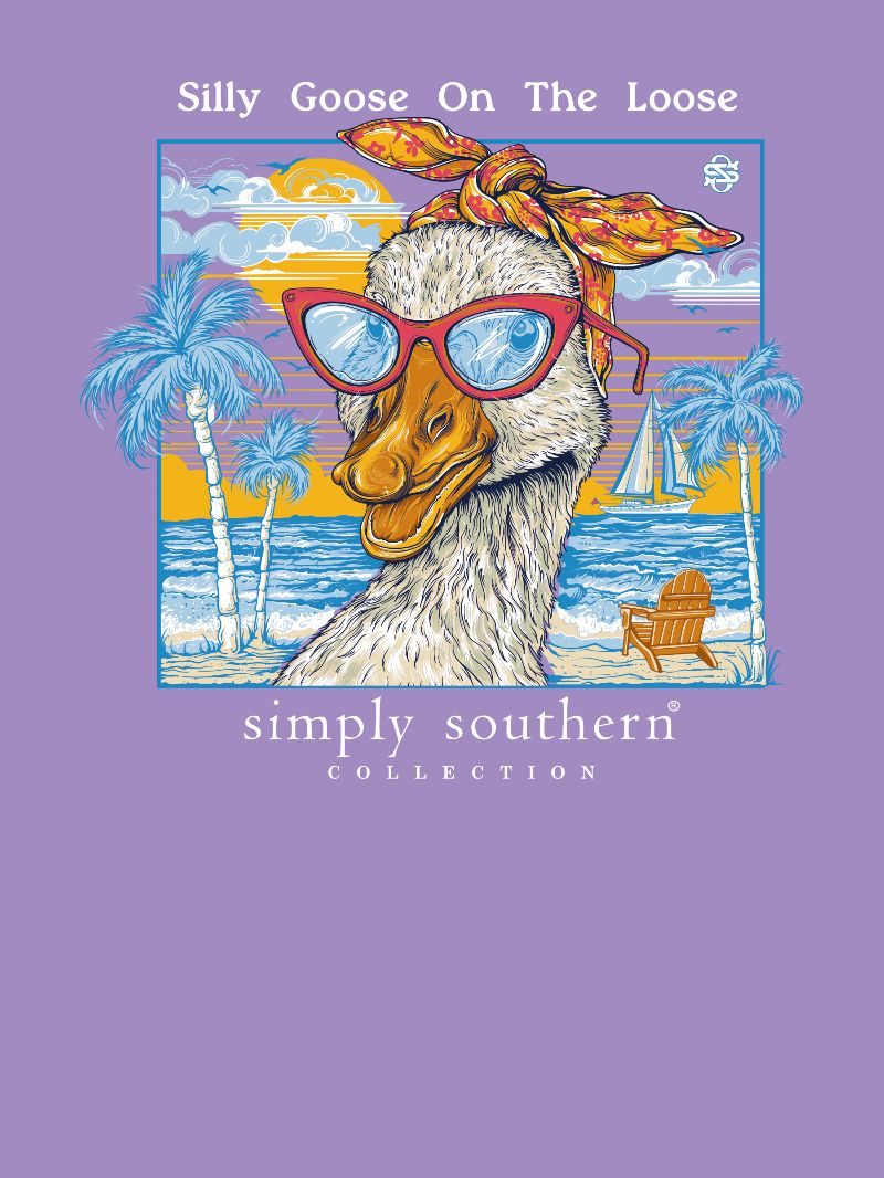 Simply Southern Silly Goose Grape T-Shirt - SimplyCuteTees