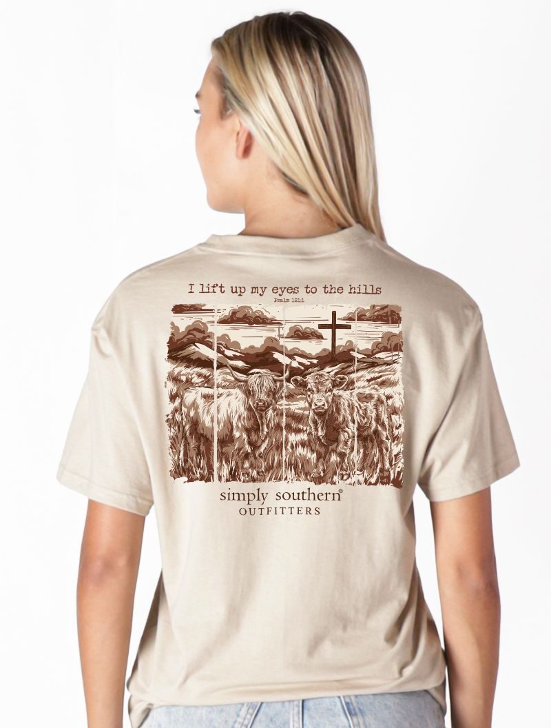 Simply Southern Hills Cow Faith Clay T-Shirt - SimplyCuteTees