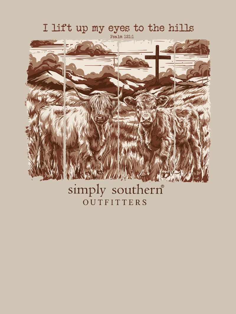 Simply Southern Hills Cow Faith Clay T-Shirt - SimplyCuteTees