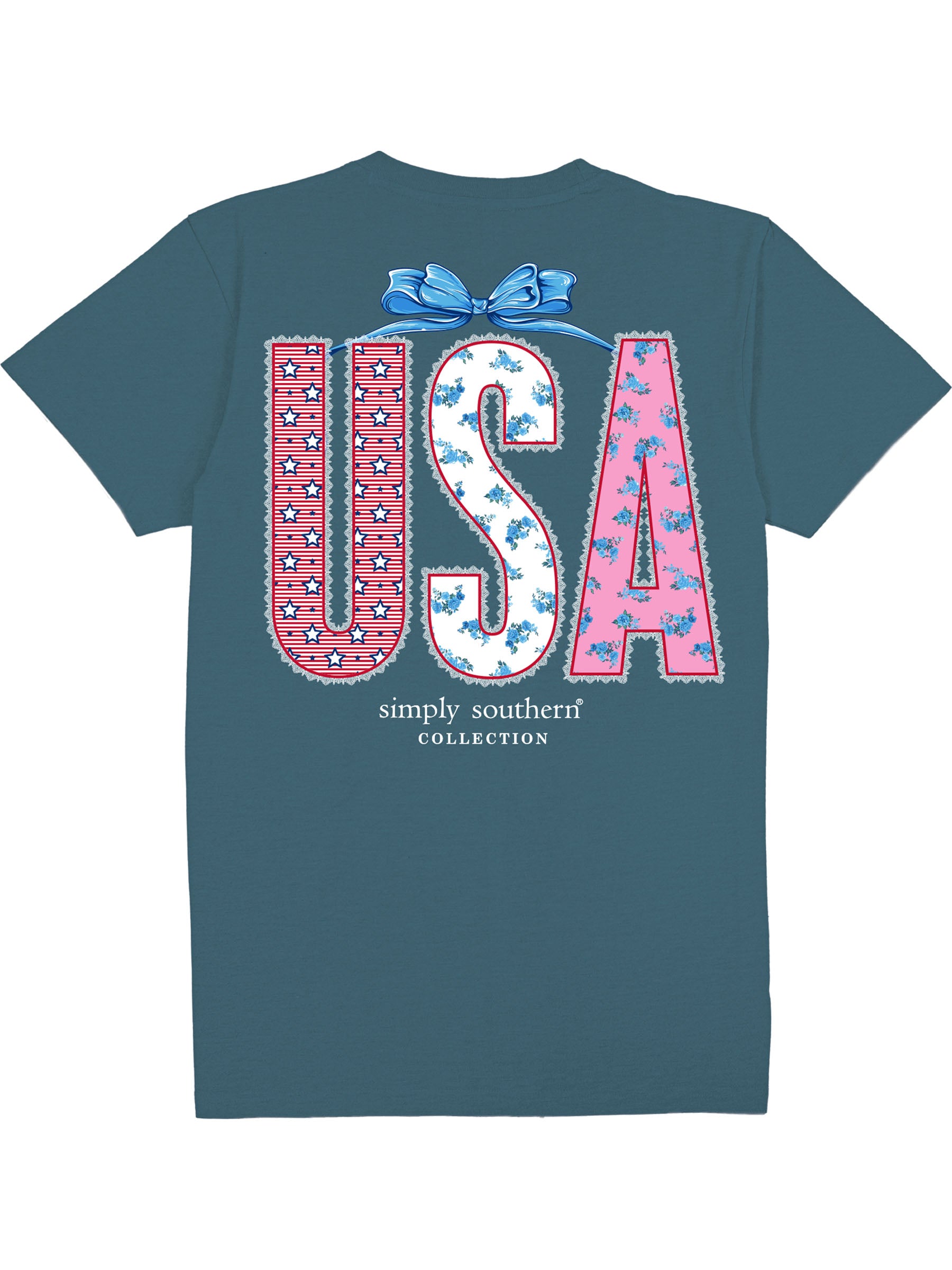 Simply Southern Lace USA Comet T-Shirt - SimplyCuteTees