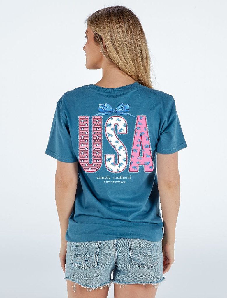 Simply Southern Lace USA Comet T-Shirt - SimplyCuteTees