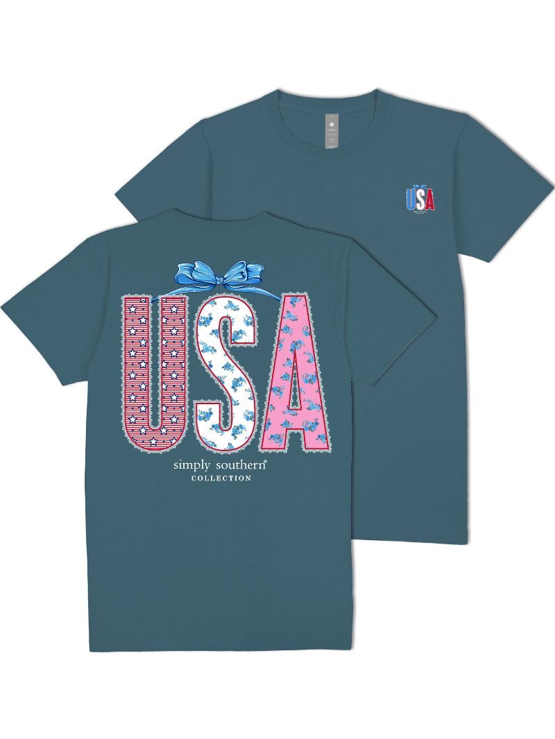 Simply Southern Lace USA Comet T-Shirt - SimplyCuteTees