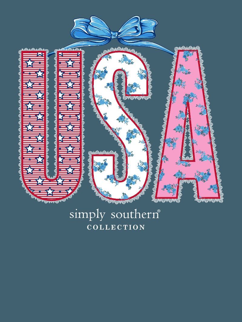 Simply Southern Lace USA Comet T-Shirt - SimplyCuteTees