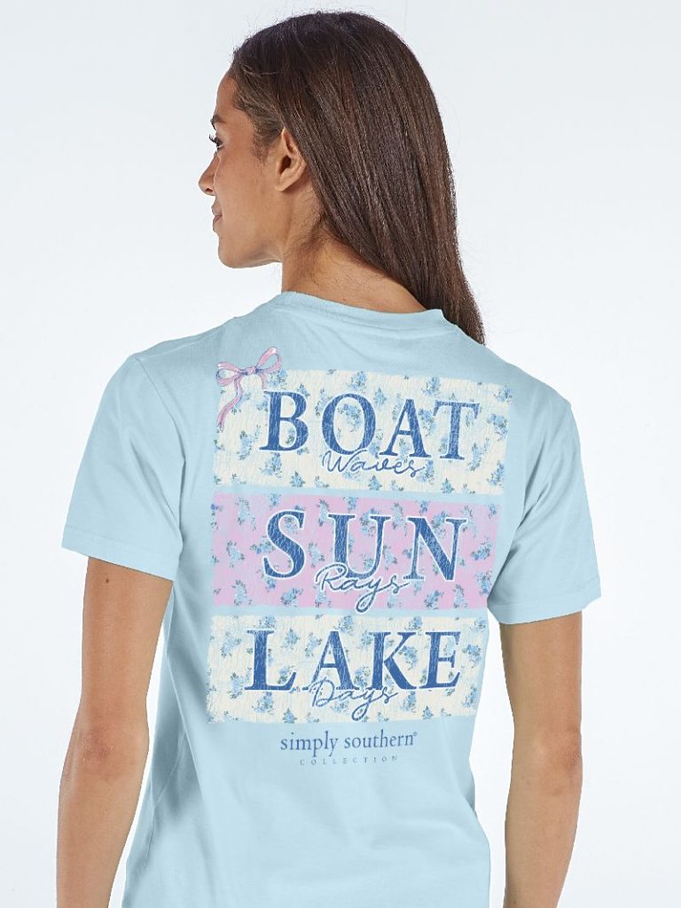 Simply Southern Boat Sun Lake T-Shirt - SimplyCuteTees