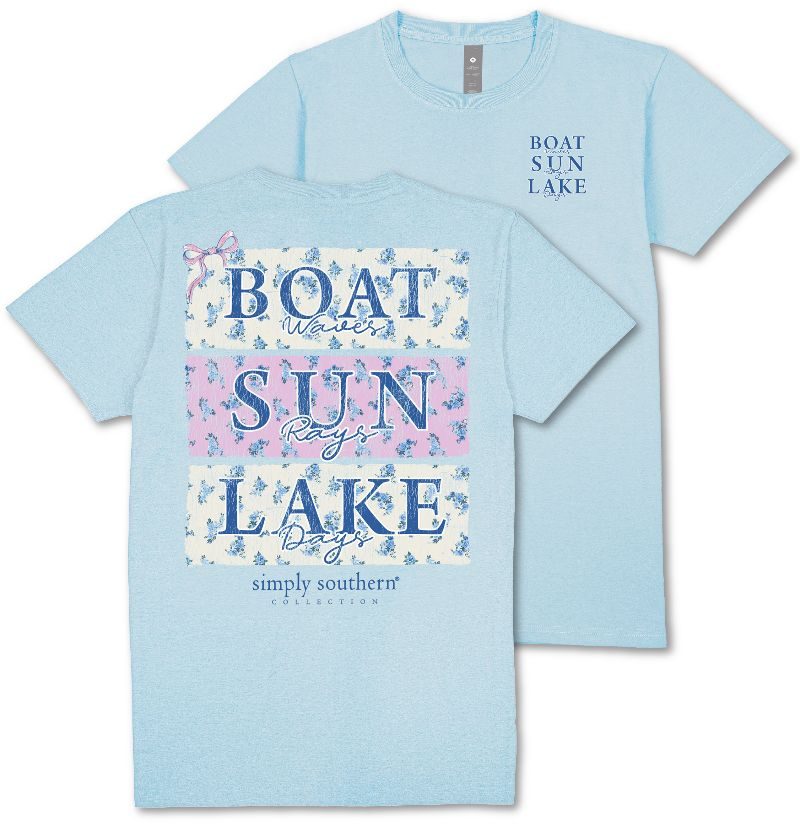 Simply Southern Boat Sun Lake T-Shirt - SimplyCuteTees