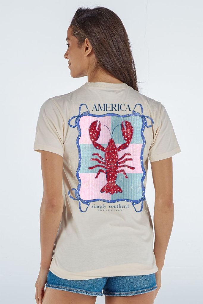 Simply Southern USA Lobster Wisp T-Shirt - SimplyCuteTees