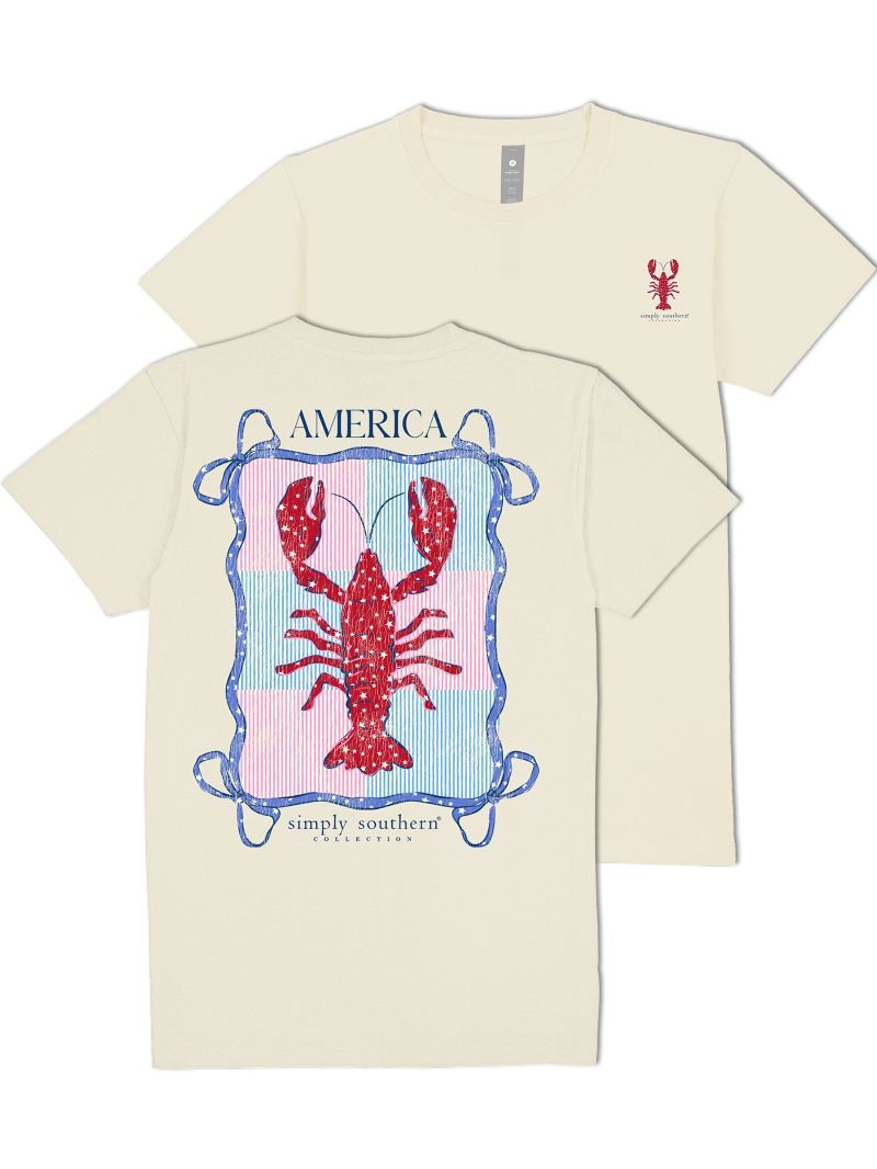 Simply Southern USA Lobster Wisp T-Shirt - SimplyCuteTees