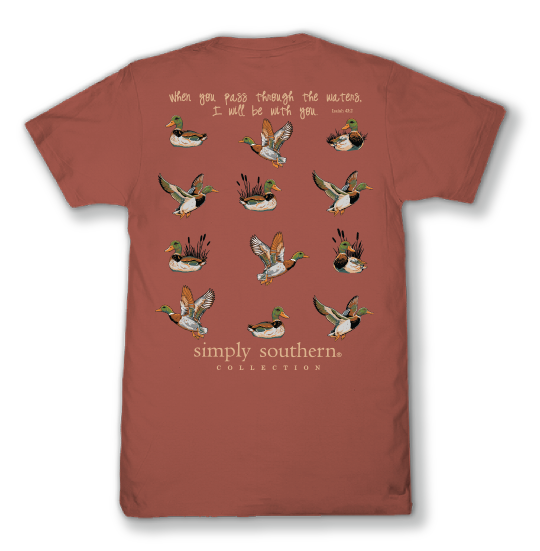 Simply Southern Mallard Ducks Rust Unisex T-Shirt