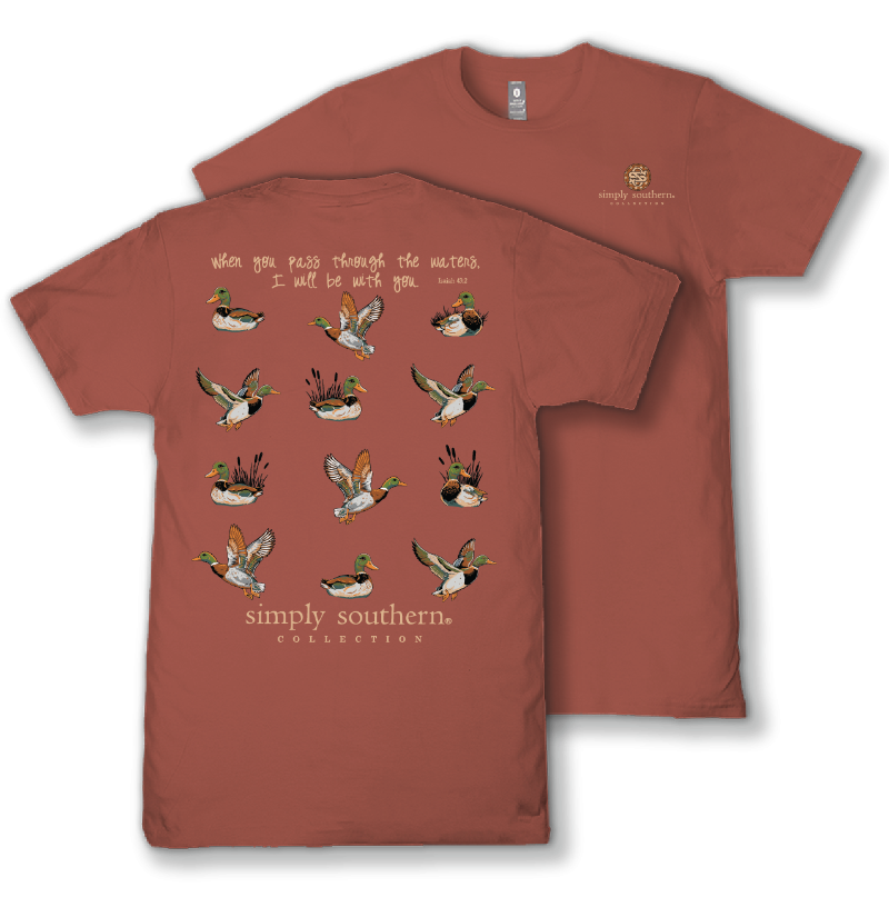 Simply Southern Mallard Ducks Rust Unisex T-Shirt