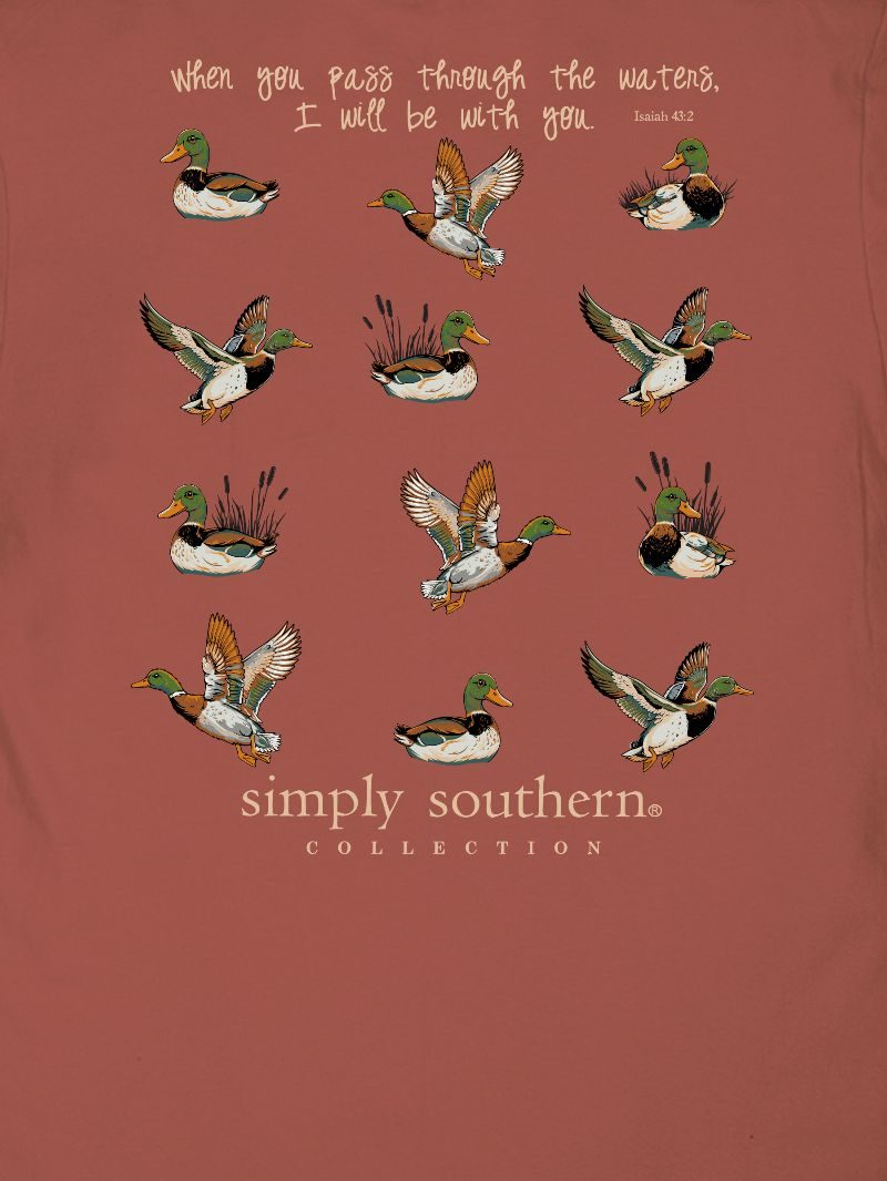 Simply Southern Mallard Ducks Rust Unisex T-Shirt