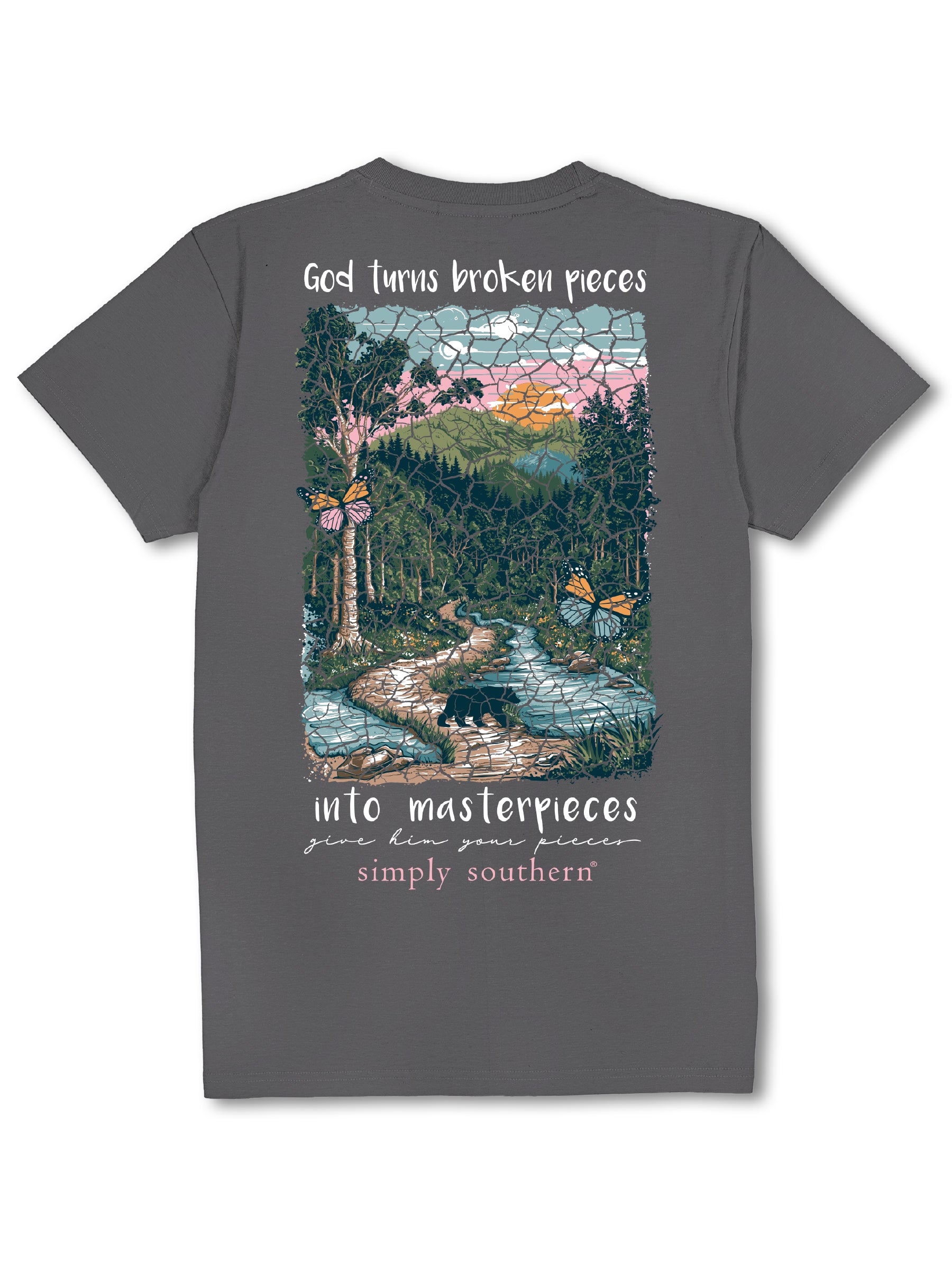 Simply Southern Masterpieces Washed Coal T-Shirt - SimplyCuteTees