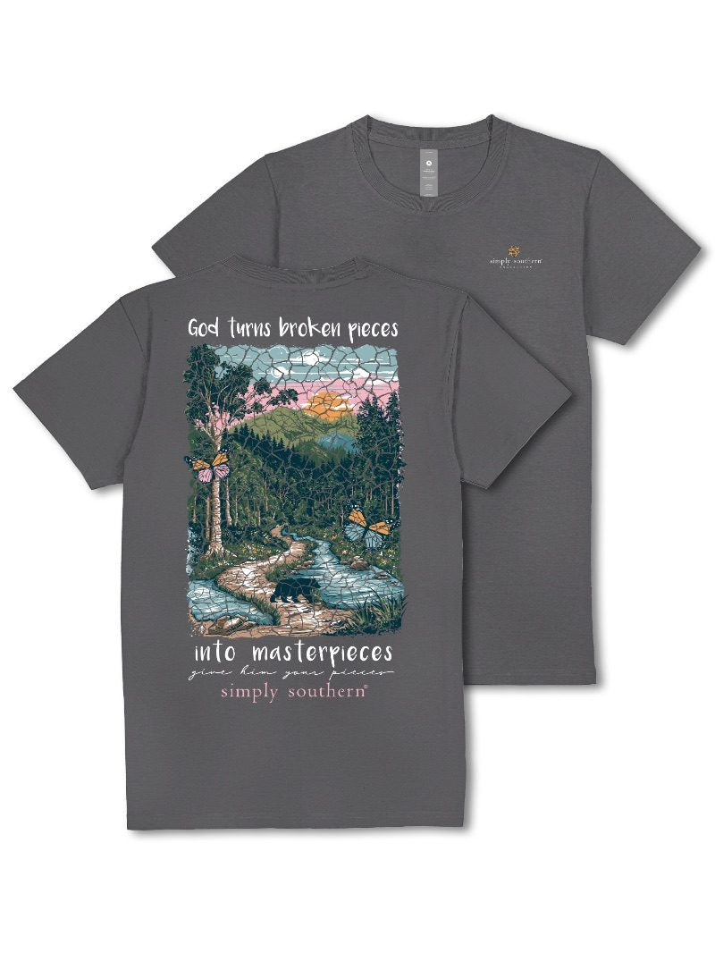 Simply Southern Masterpieces Washed Coal T-Shirt - SimplyCuteTees