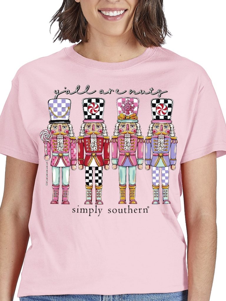 Simply Southern Y'all Are Nuts Holiday Peony T-Shirt