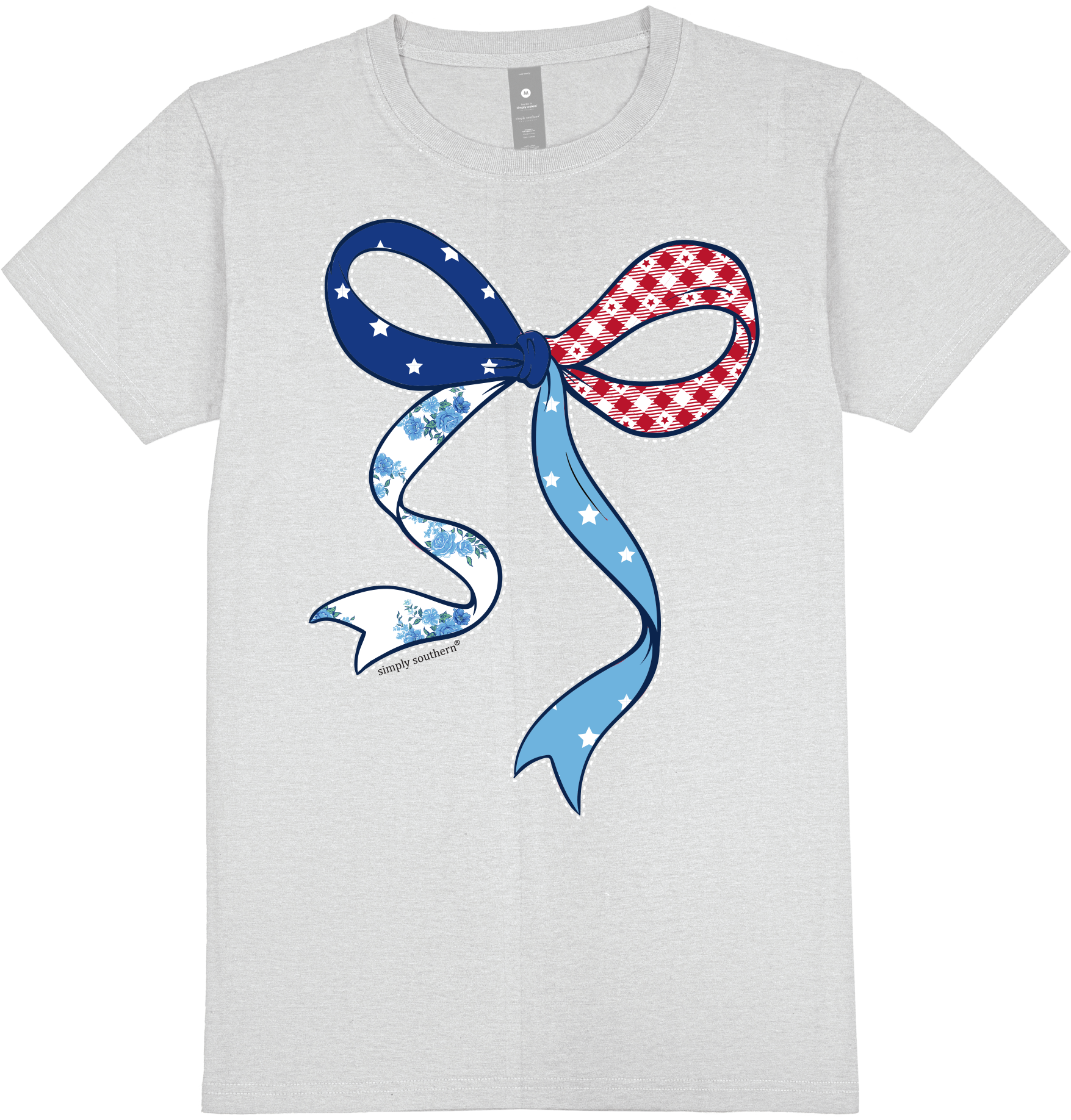 Simply Southern USA Patch Bow T-Shirt - SimplyCuteTees