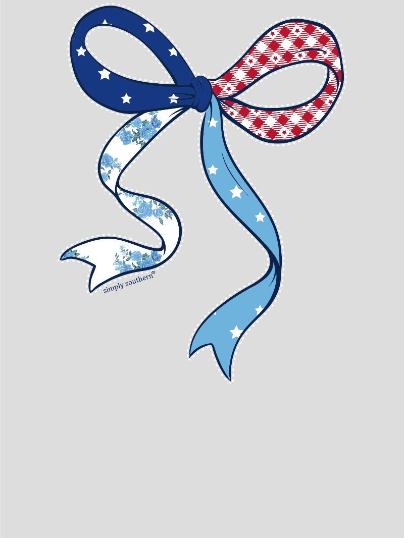 Simply Southern USA Patch Bow T-Shirt - SimplyCuteTees