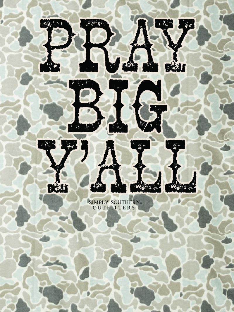 Simply Southern Pray Big Solid Camo T-Shirt