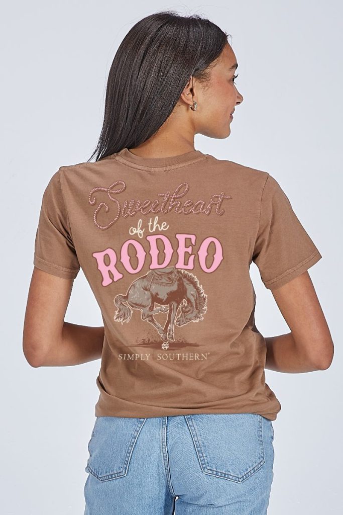 Simply Southern Rodeo Horse Washed Umber T-Shirt - SimplyCuteTees