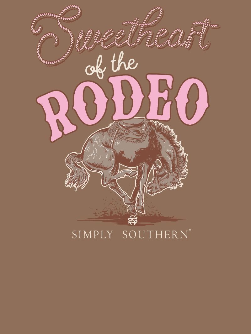 Simply Southern Rodeo Horse Washed Umber T-Shirt - SimplyCuteTees