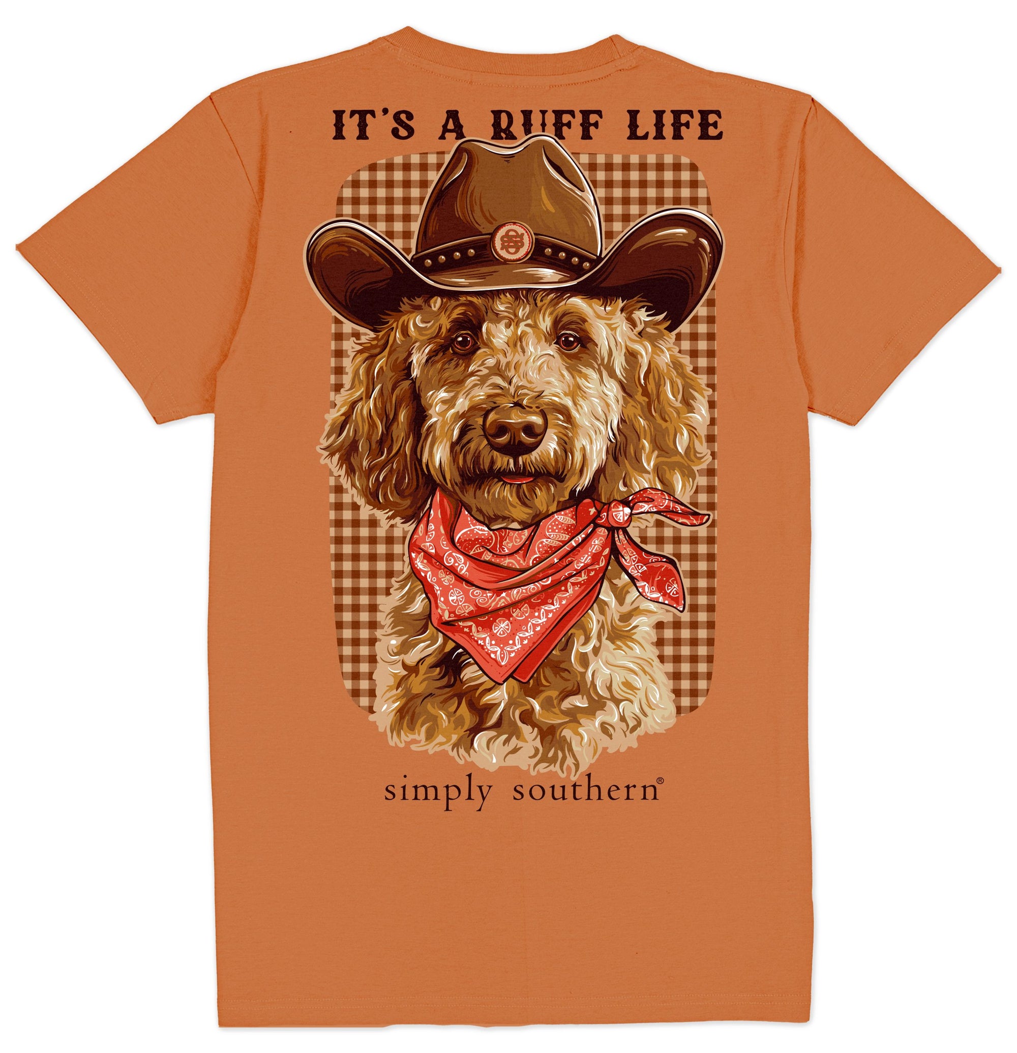 Simply Southern Ruff Life Dog Papaya T-Shirt