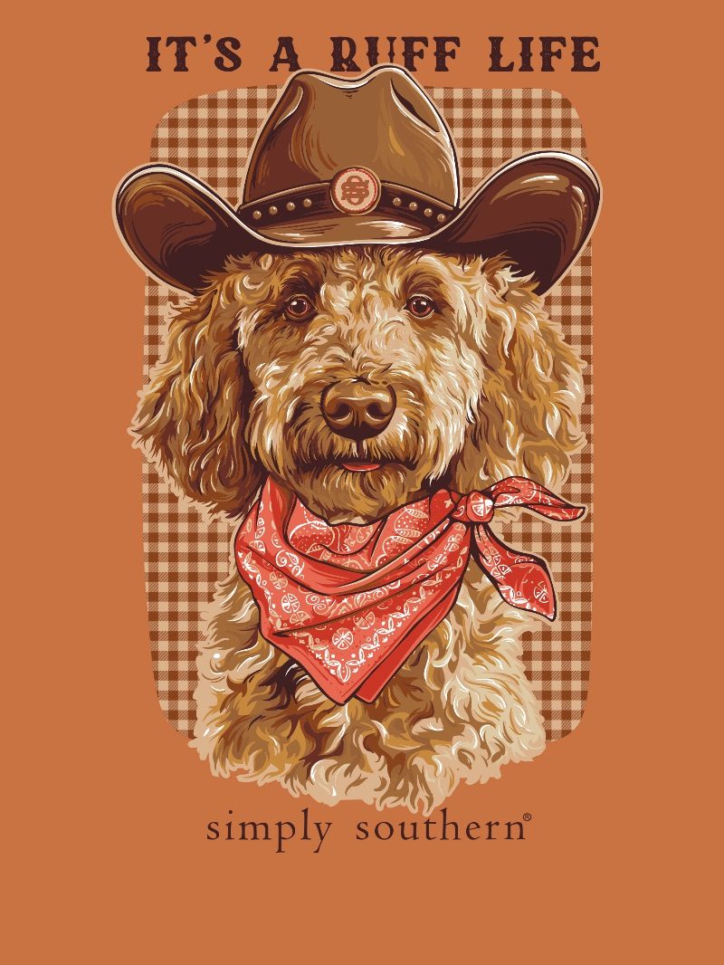 Simply Southern Ruff Life Dog Papaya T-Shirt